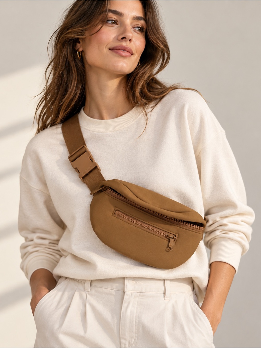 Dagne Dover Compact Waist Pack — Camel Brown